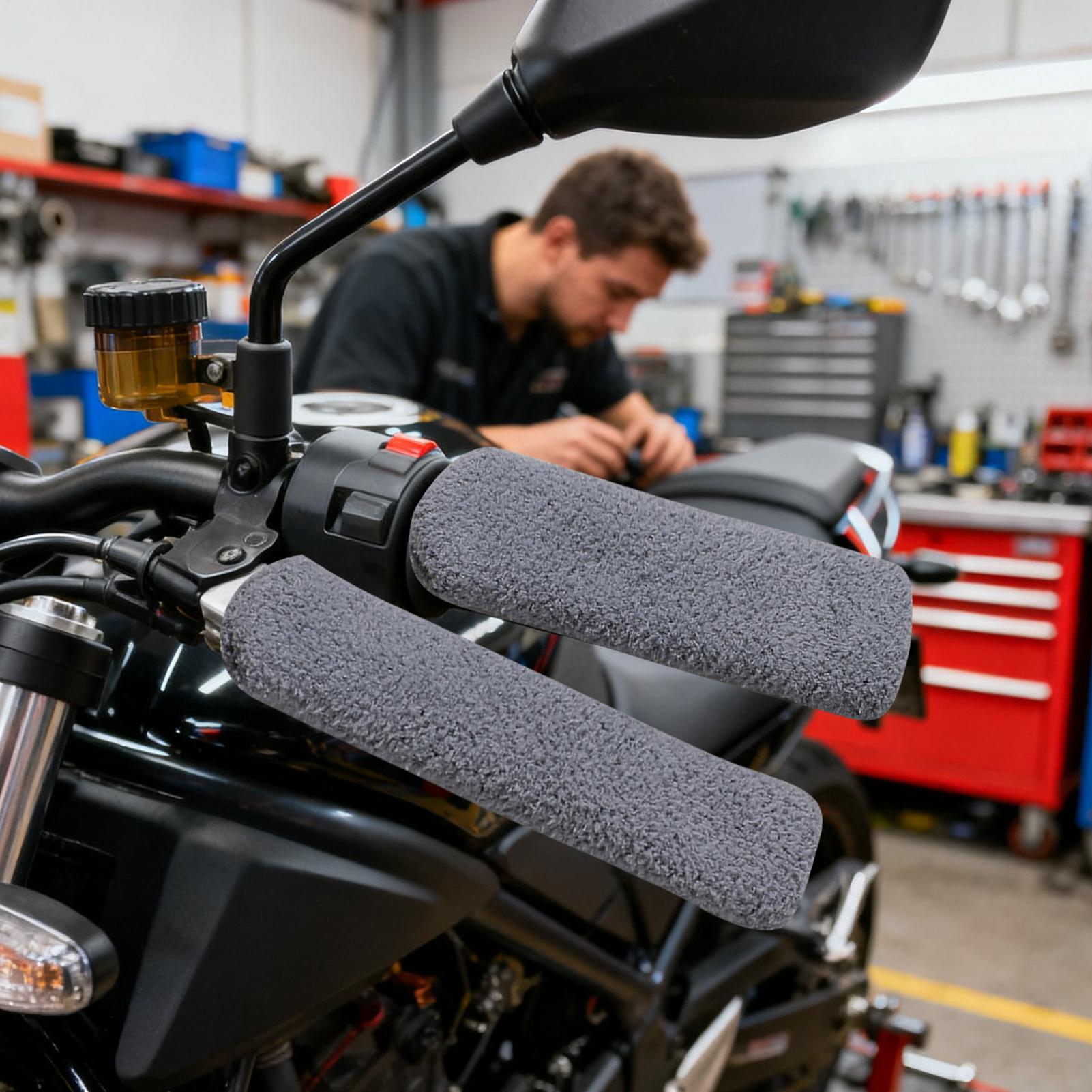 Cycling To Commute - Motorcycle Handlebar Covers Stretchable Cold Winter