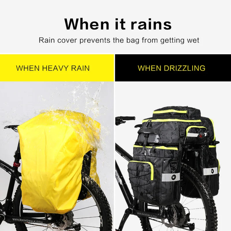 60L 3 In 1 Mountain Road Bicyc - огляд і ціна Panniers Waterproof Rear