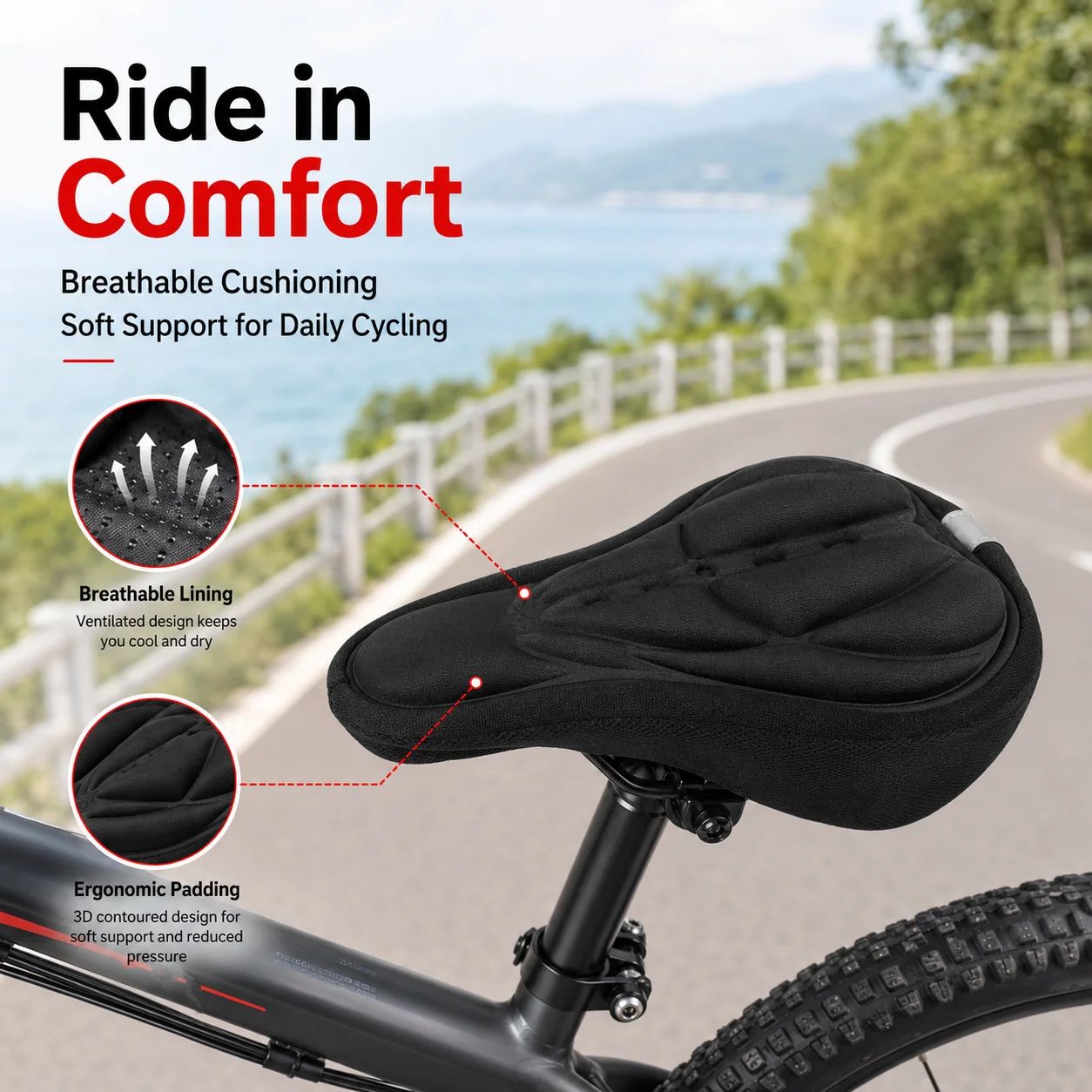 3D Soft Foam Padded Bicycle Sa - огляд і ціна Commuting By Bike