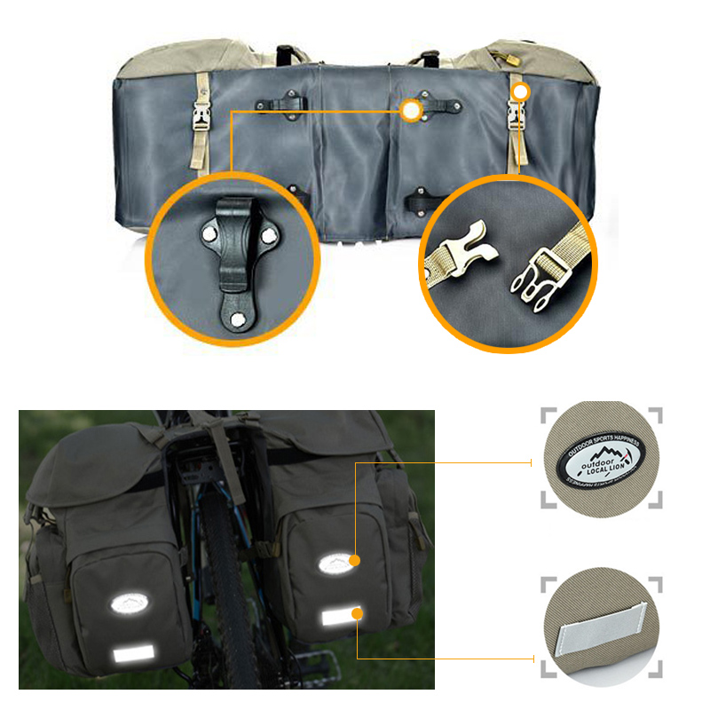 Bike Rear Rack Double Pannier  - огляд і ціна Panniers Waterproof Rear