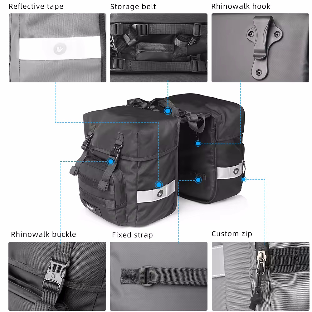 40L Bicycle Pannier Bag 2 in 1 - огляд і ціна Panniers Waterproof Rear