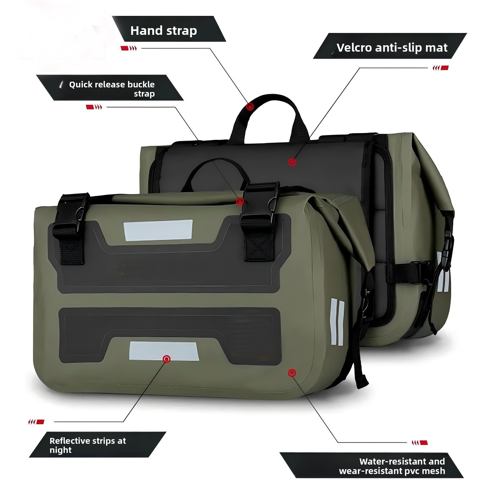 30L x2 Motorcycle Saddle Bags  - огляд і ціна Panniers Waterproof Rear